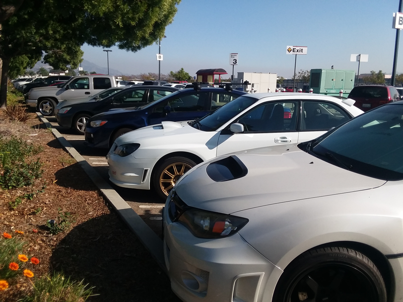 Illustration for article titled Found the ideal parking spot at Burbank Airport for my STi